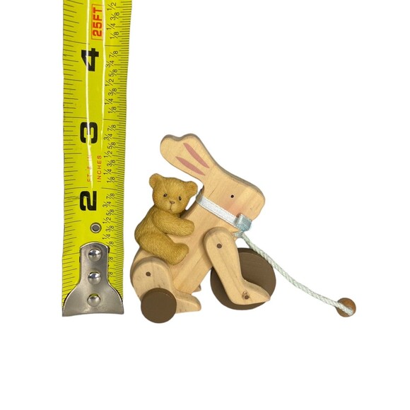 1999 Cherished Teddies Antique Toy Bunny w/Bear Removable Figurine New #537187 - Picture 8 of 11